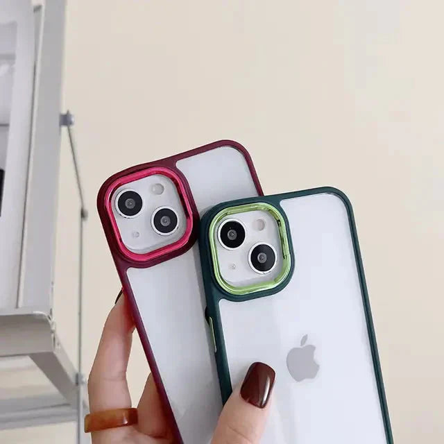 Clear iPhone Case Series with Bumper and Camera Ring My Store