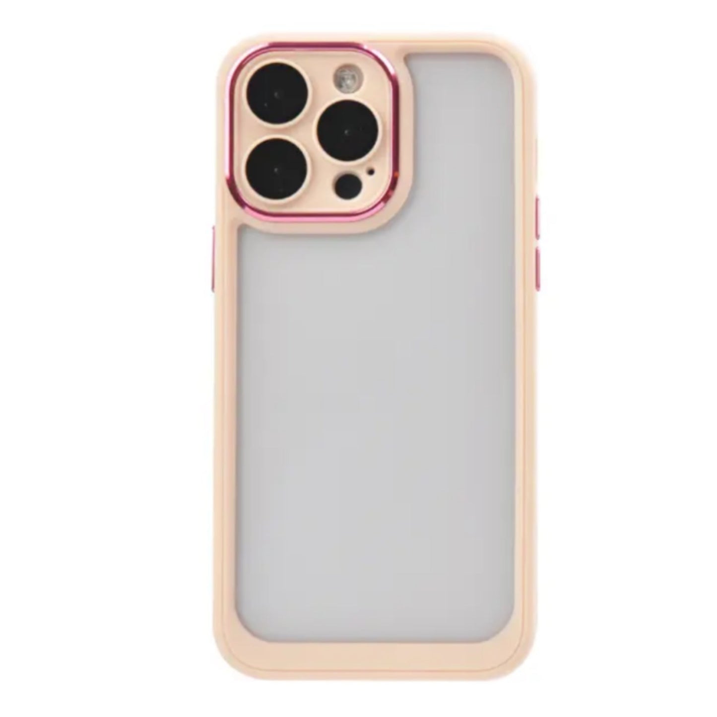 Slim Transparent Protective Case with Peach Border My Store