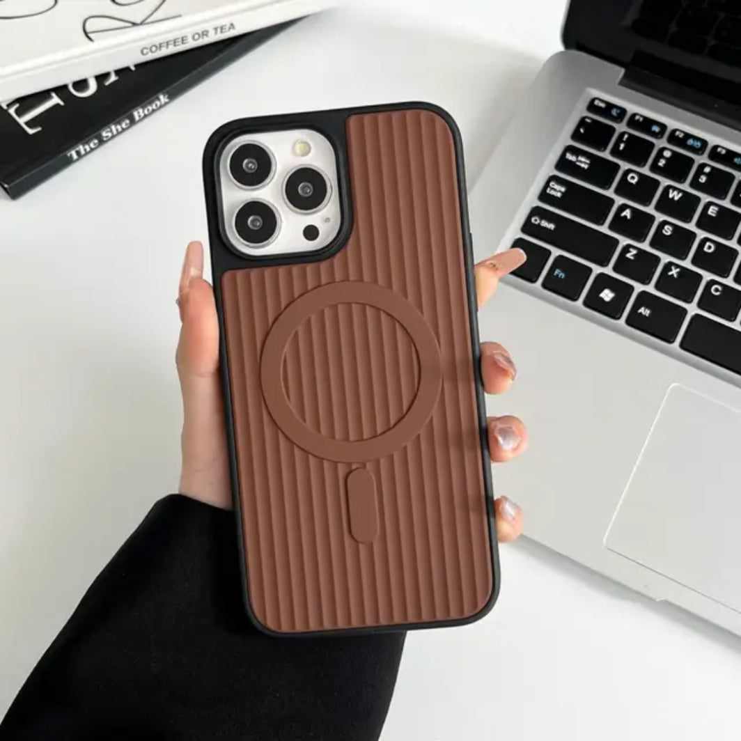 Rugged MagSafe Case with Textured Grip – Stylish Dual-Color Design Mobicases