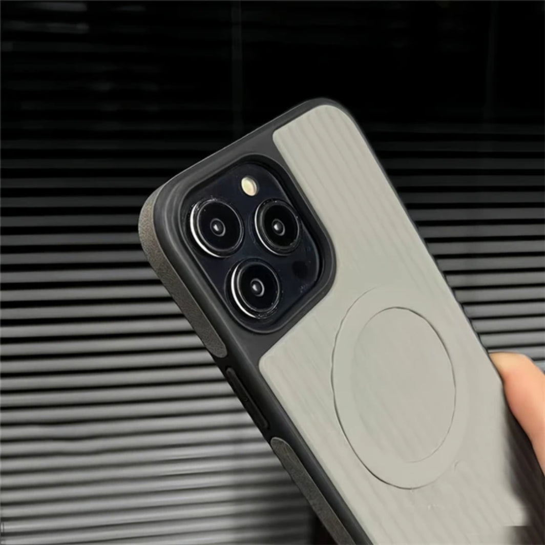 Rugged MagSafe Case with Textured Grip – Stylish Dual-Color Design Mobicases