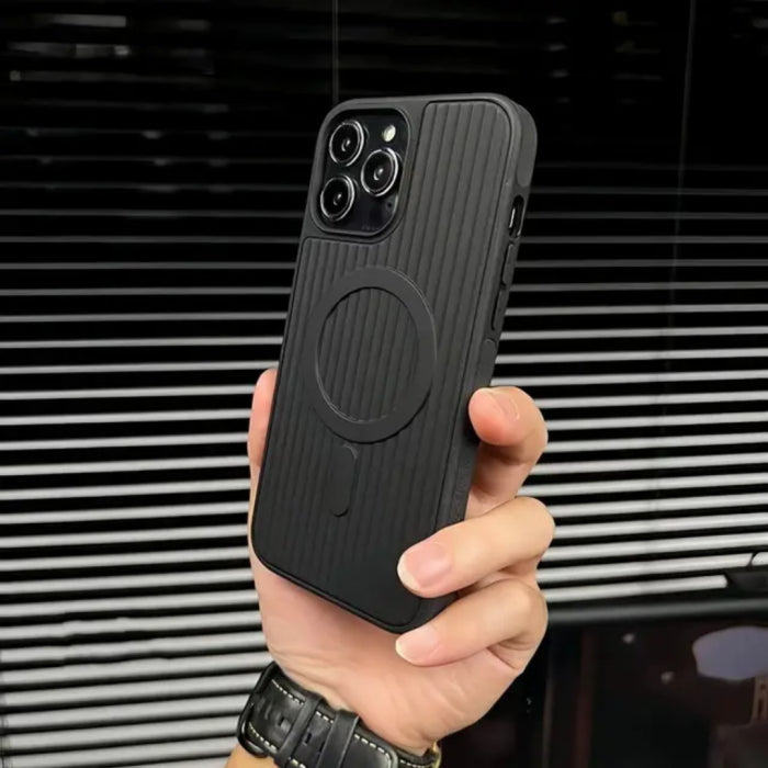 Rugged MagSafe Case with Textured Grip – Stylish Dual-Color Design Mobicases