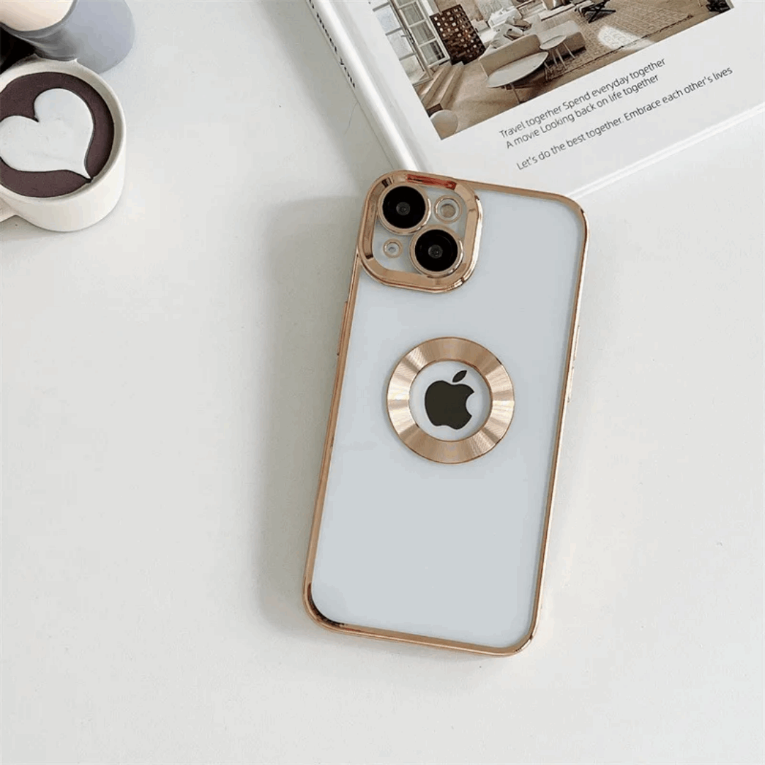 Luxury Transparent iPhone Case with Magnetic Ring with Frame Mixwix