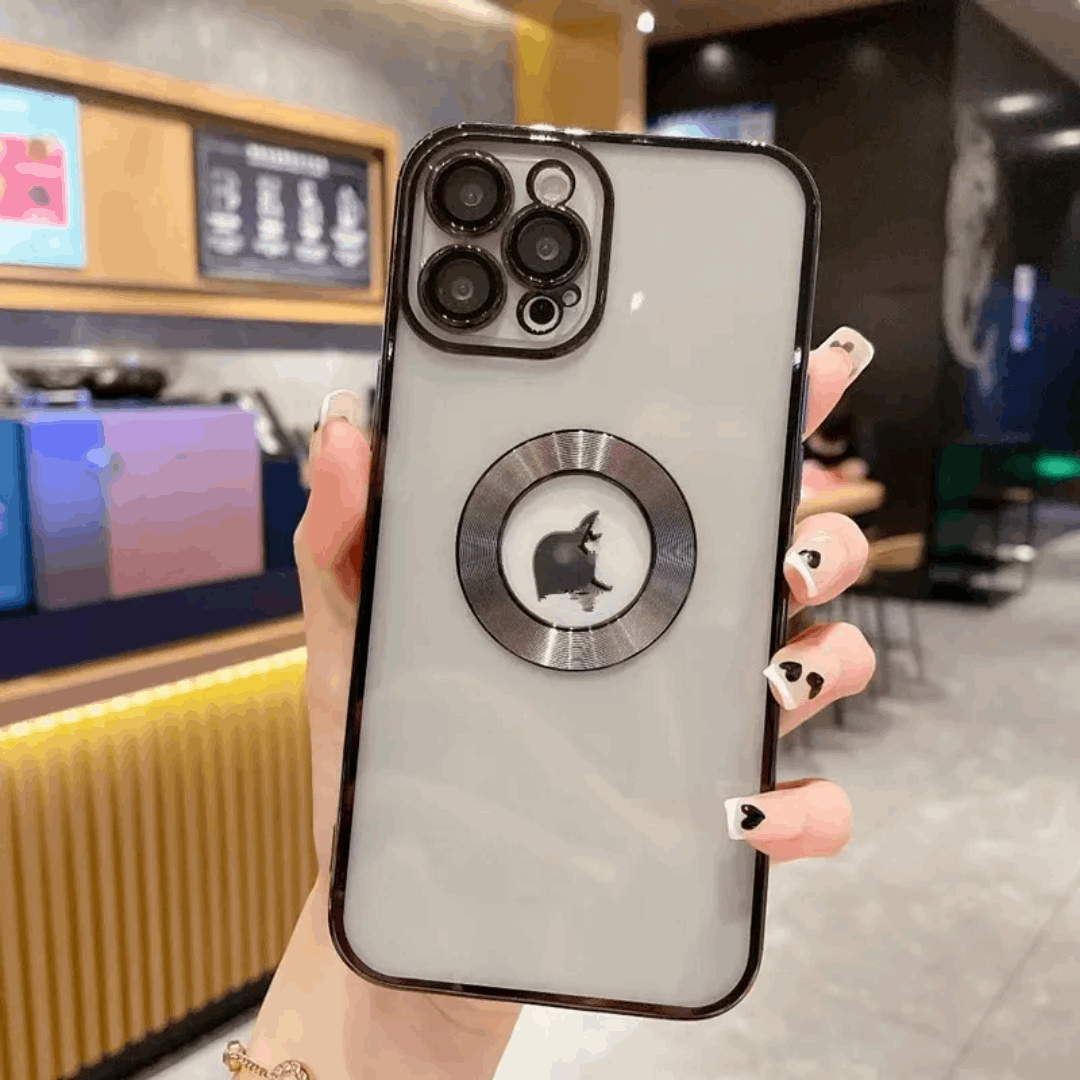 Luxury Transparent iPhone Case with Magnetic Ring with Frame Mixwix