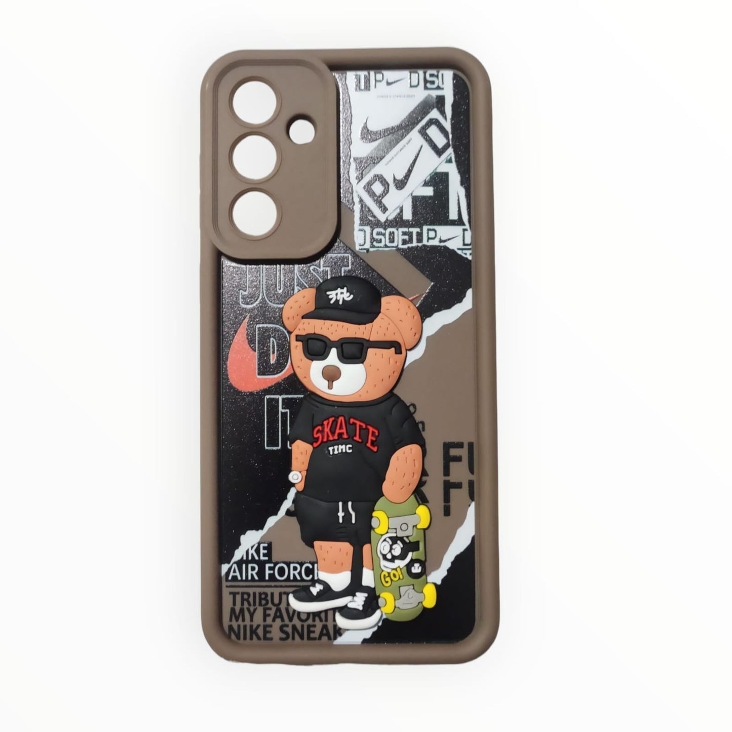 Stylish Teddy Bear ‘RELAX’ Phone Case – Soft Touch, Fashionable Design for Samsung