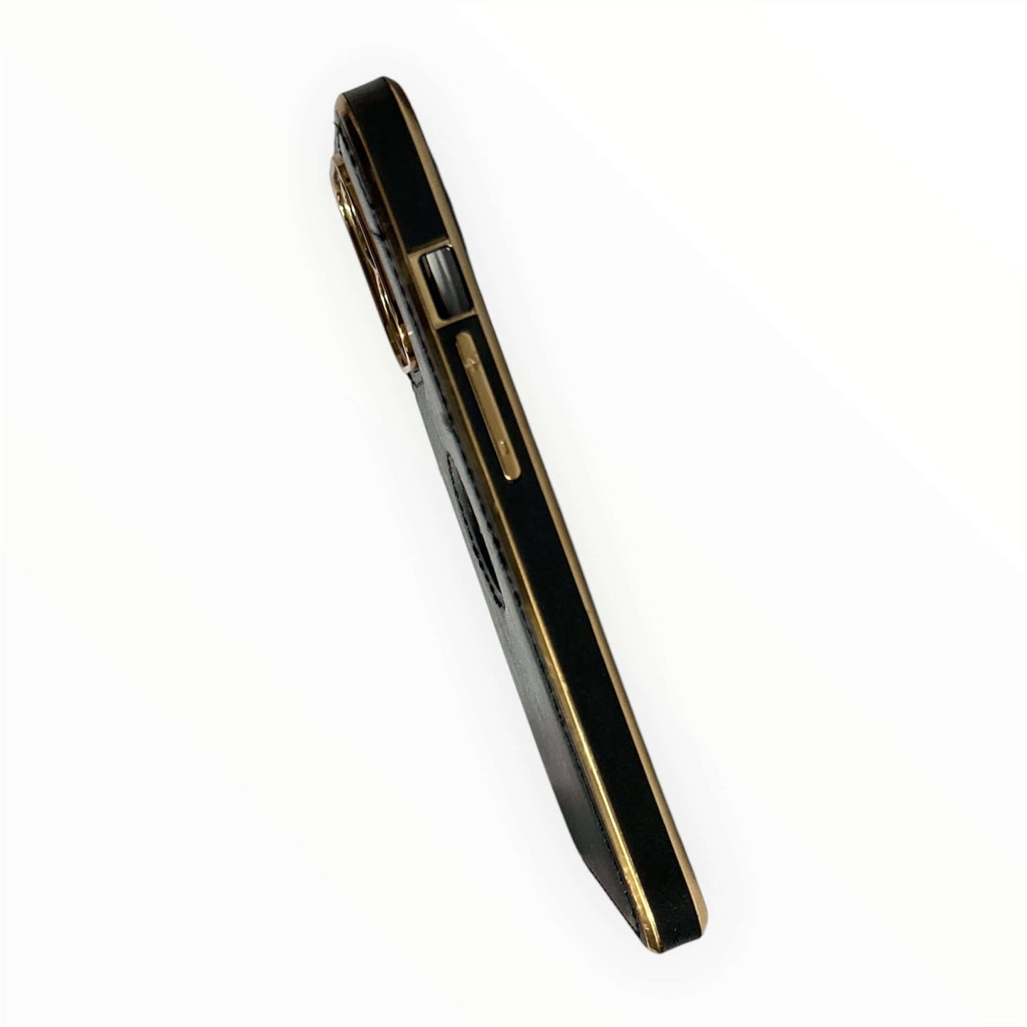 Title:
Premium Leather iPhone 13 pro Case with Gold Detailing My Store