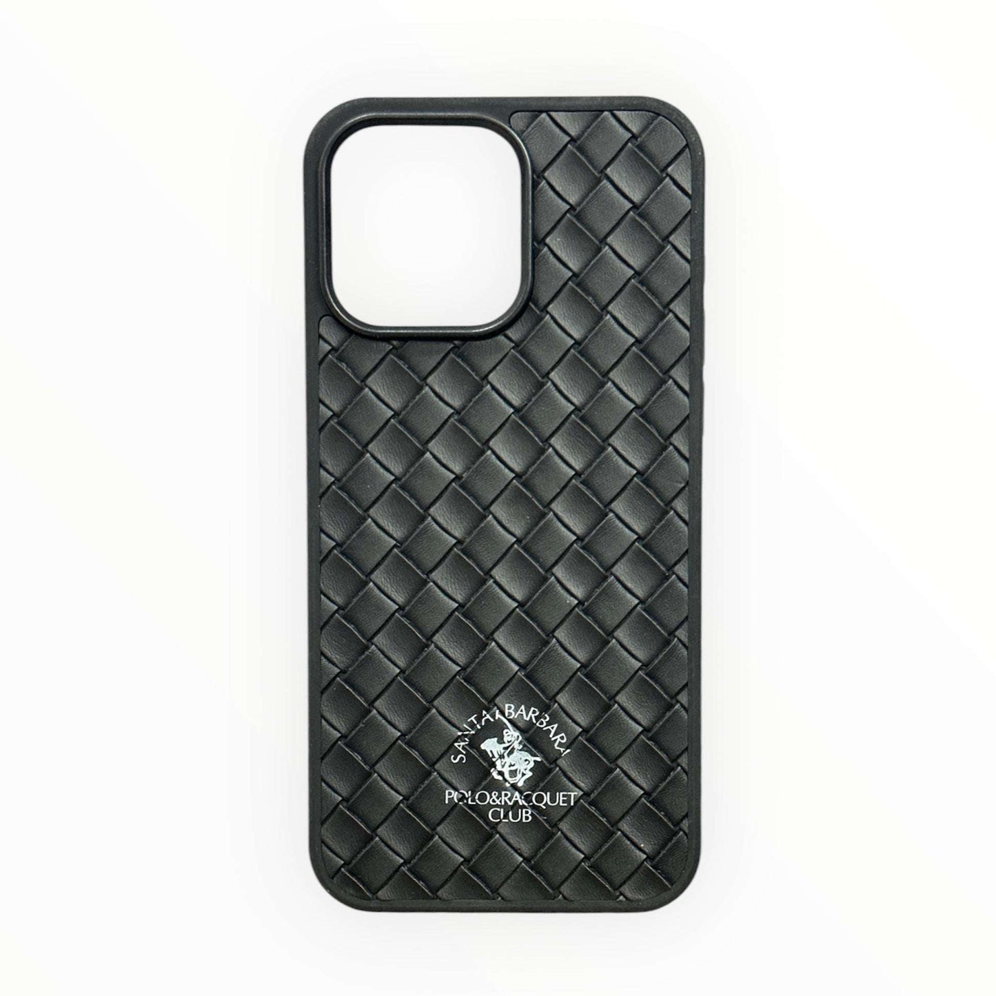 Elegant Woven Leather iPhone Case - Brown (Santa Barbara Polo & Racquet Club) My Store