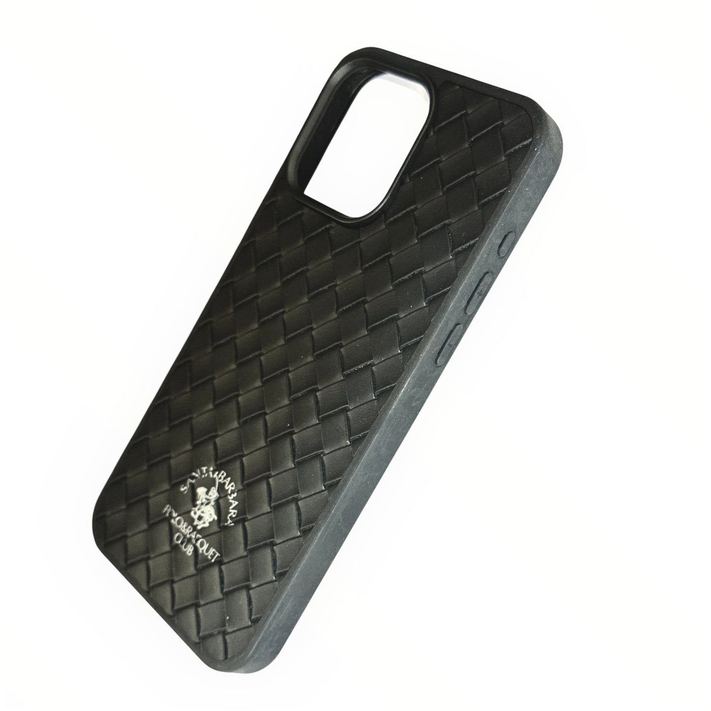 Elegant Woven Leather iPhone Case - Brown (Santa Barbara Polo & Racquet Club) My Store