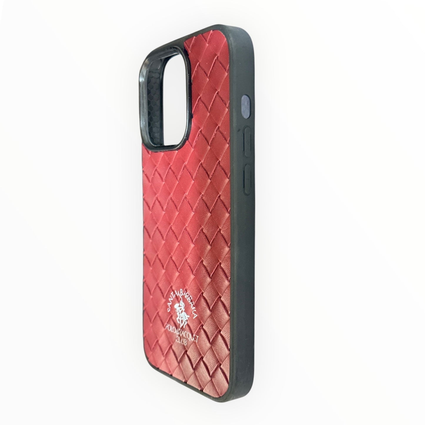 Elegant Woven Leather iPhone Case - Brown (Santa Barbara Polo & Racquet Club) My Store