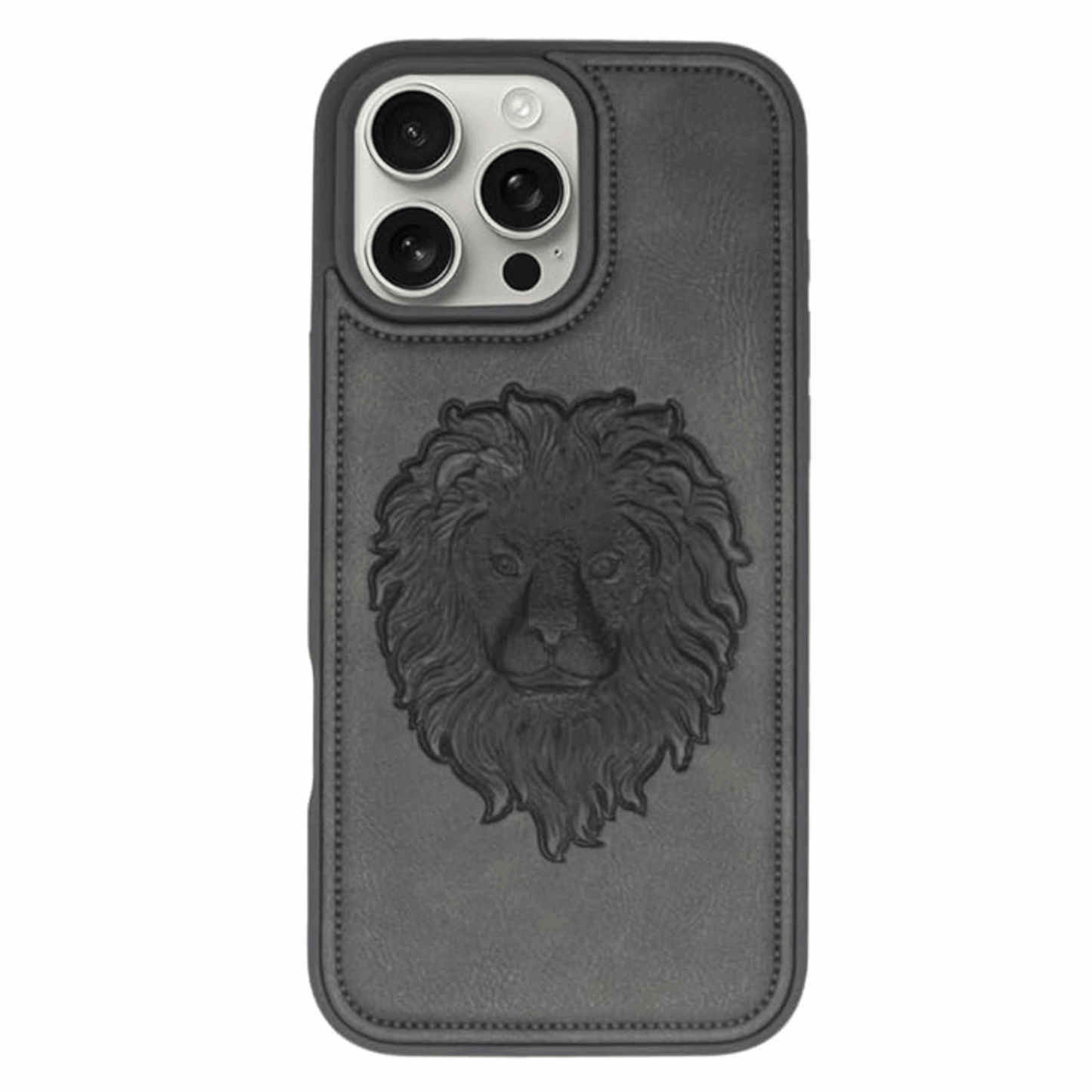 Embossed Lion Leather Case – Premium Luxury for iPhone My Store