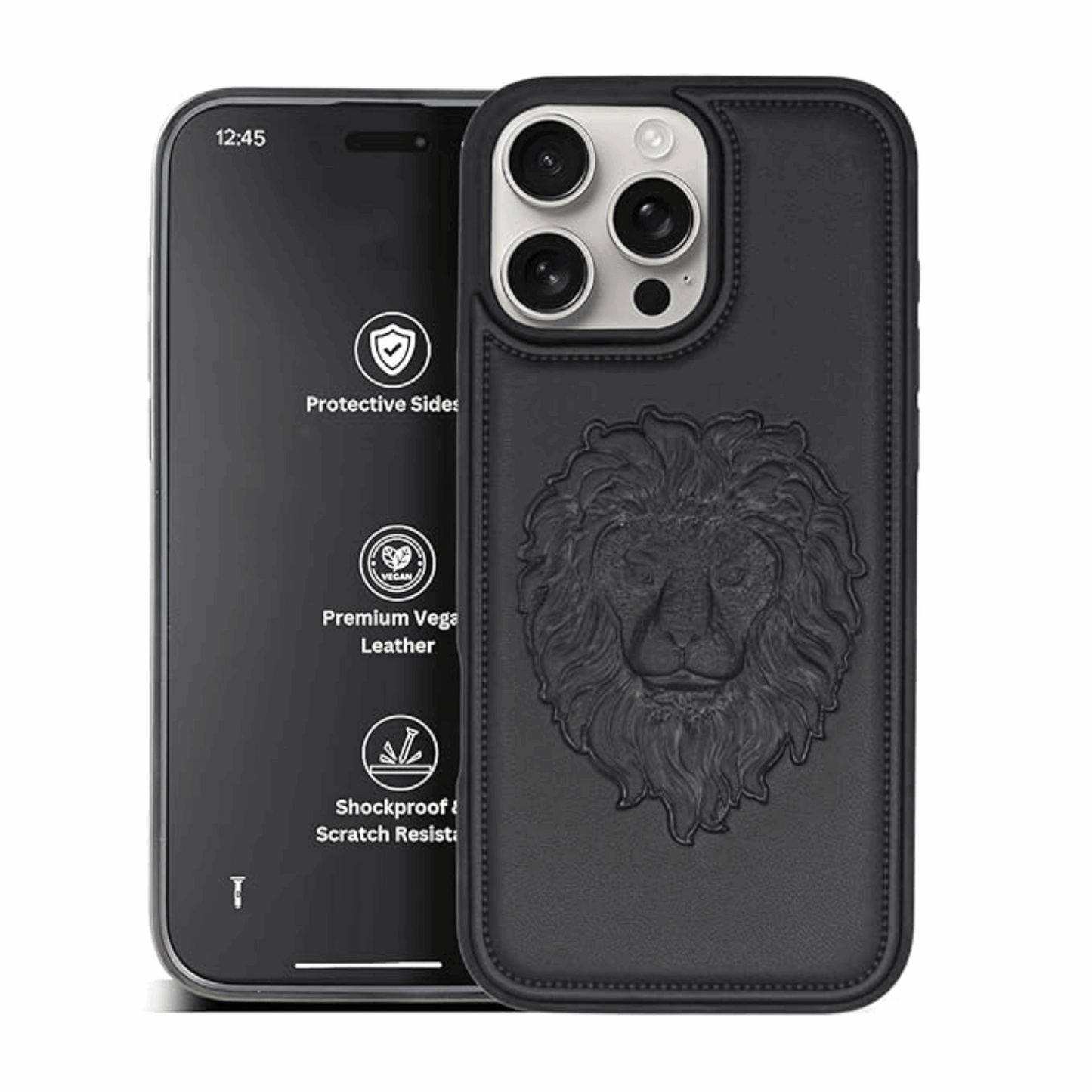 Embossed Lion Leather Case – Premium Luxury for iPhone My Store