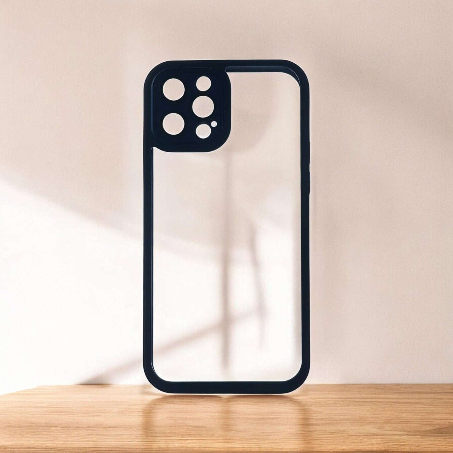 Slim Transparent Protective Case with Peach Border My Store