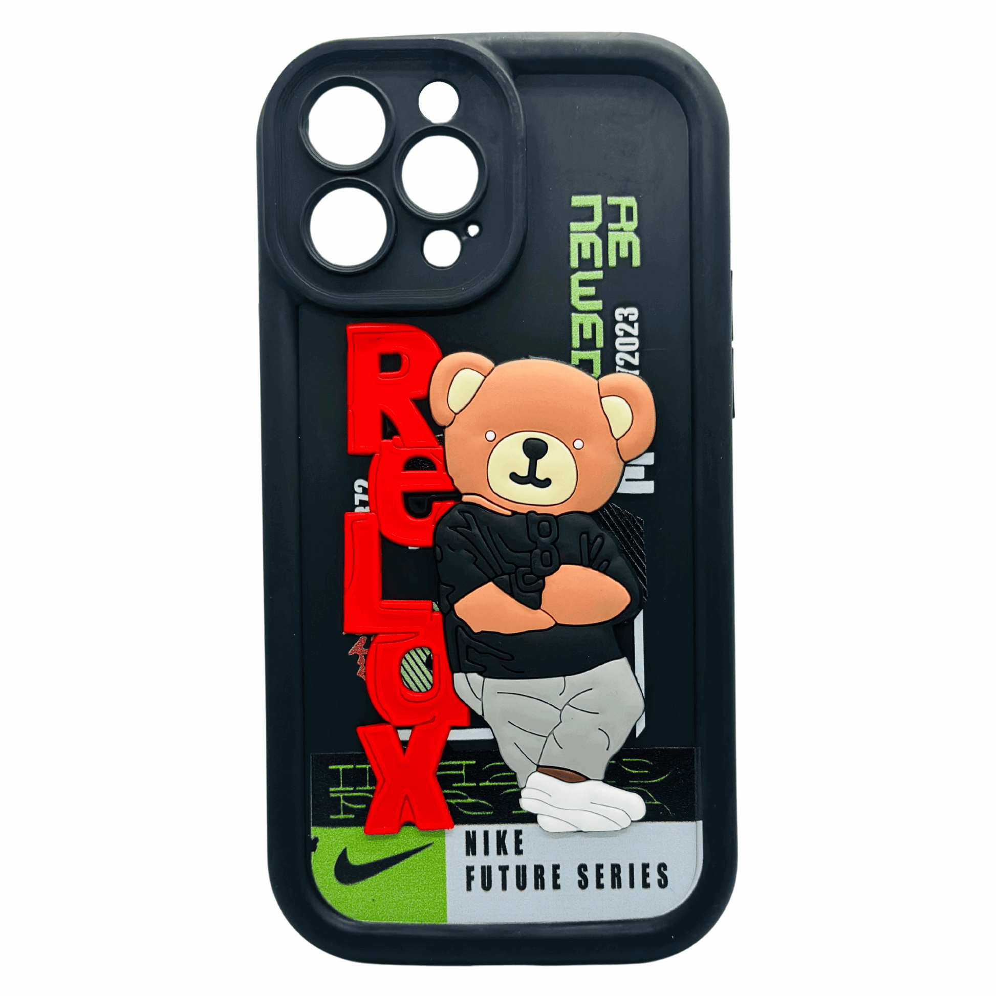 Relax Bear iPhone Case - Nike Future Series Silicone Cover for iPhone - Mixwix