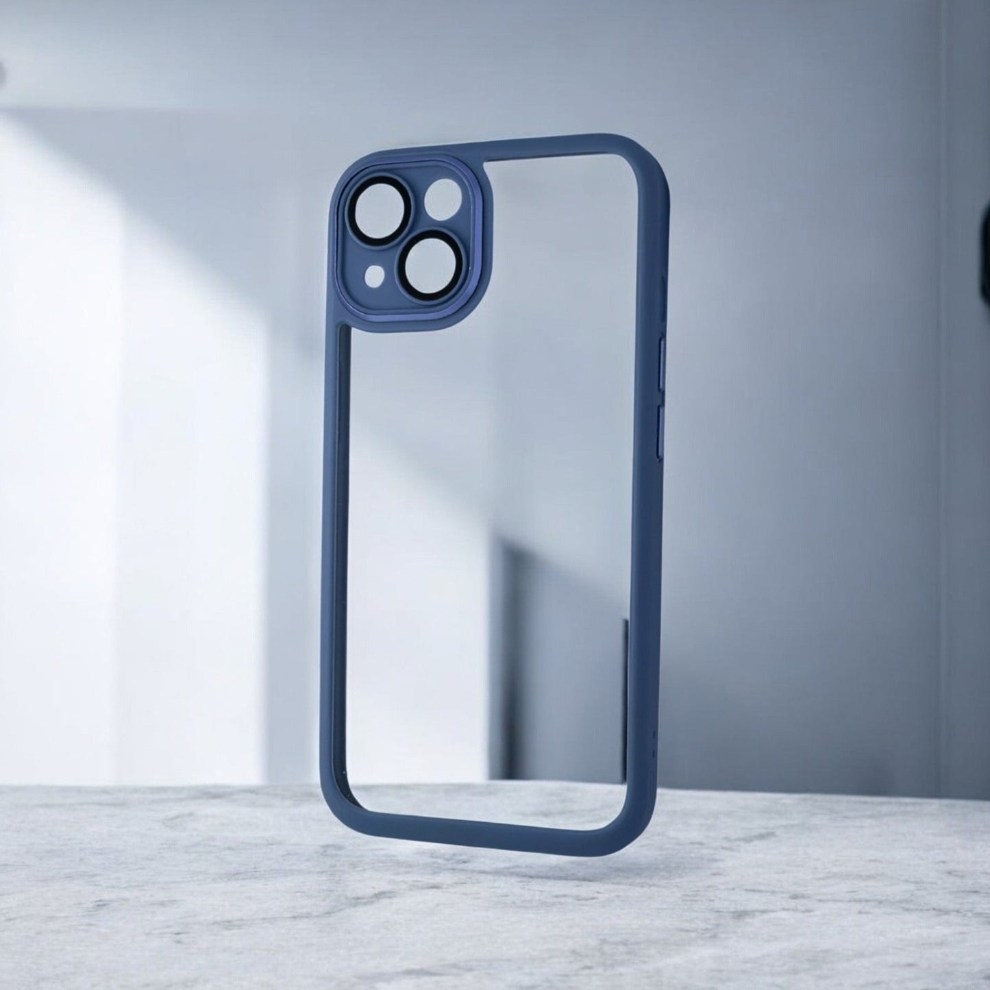 Slim Transparent Protective Case with Peach Border My Store