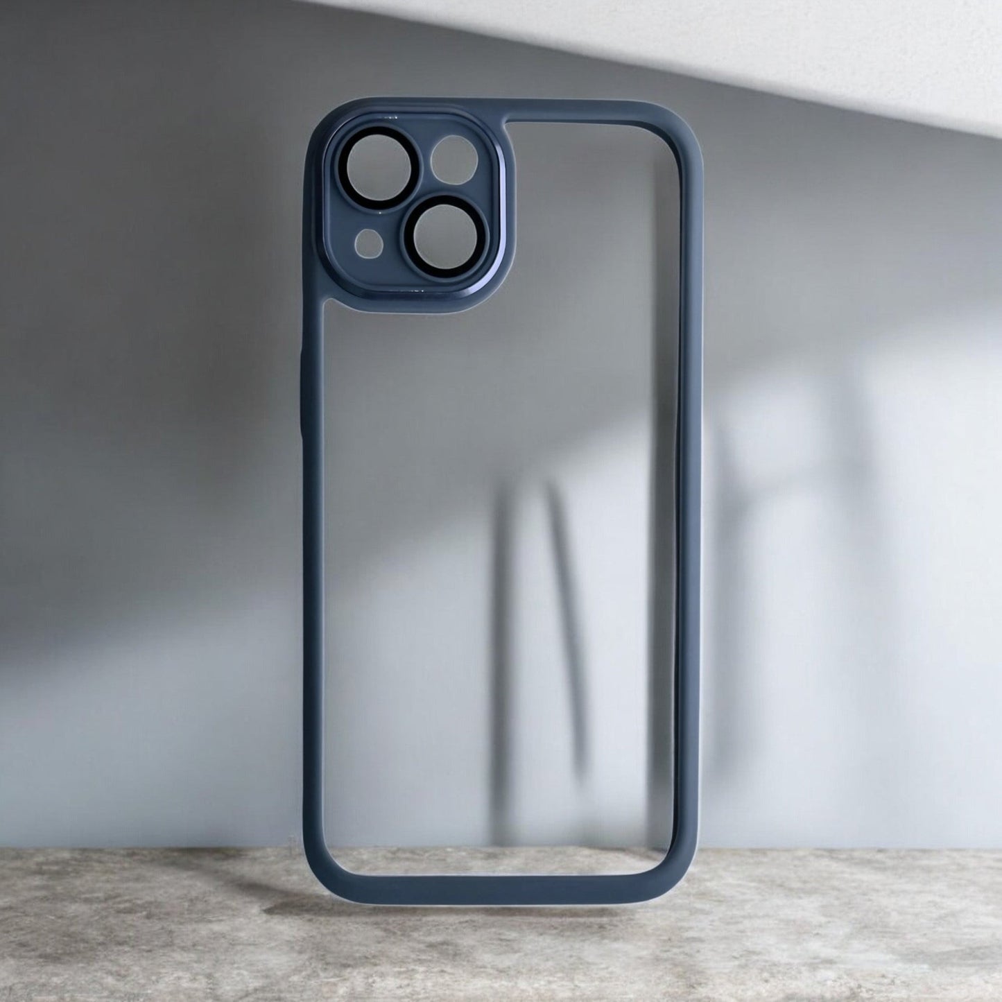 Slim Transparent Protective Case with Peach Border My Store