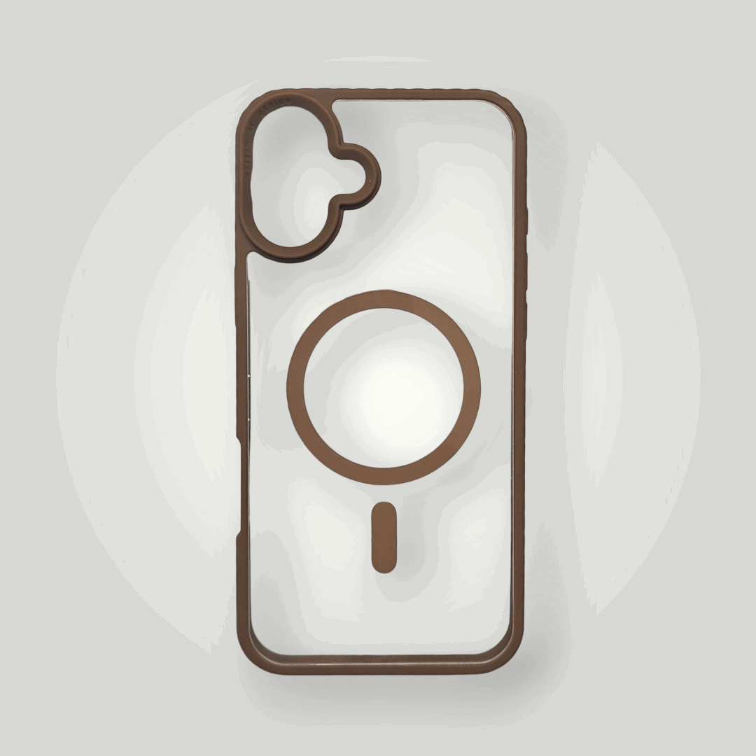 MagSafe Transparent Back Case for iPhone – Shockproof, Stylish Border (3 Colors) Mixwix