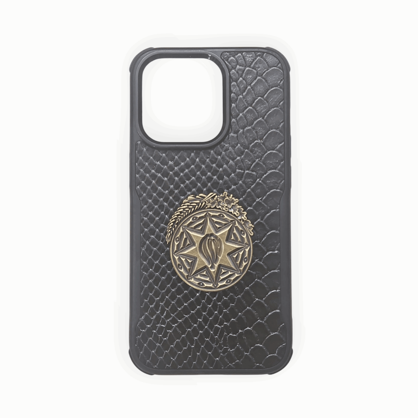 Serpent Scale iPhone Case with Metallic Compass Design Mixwix