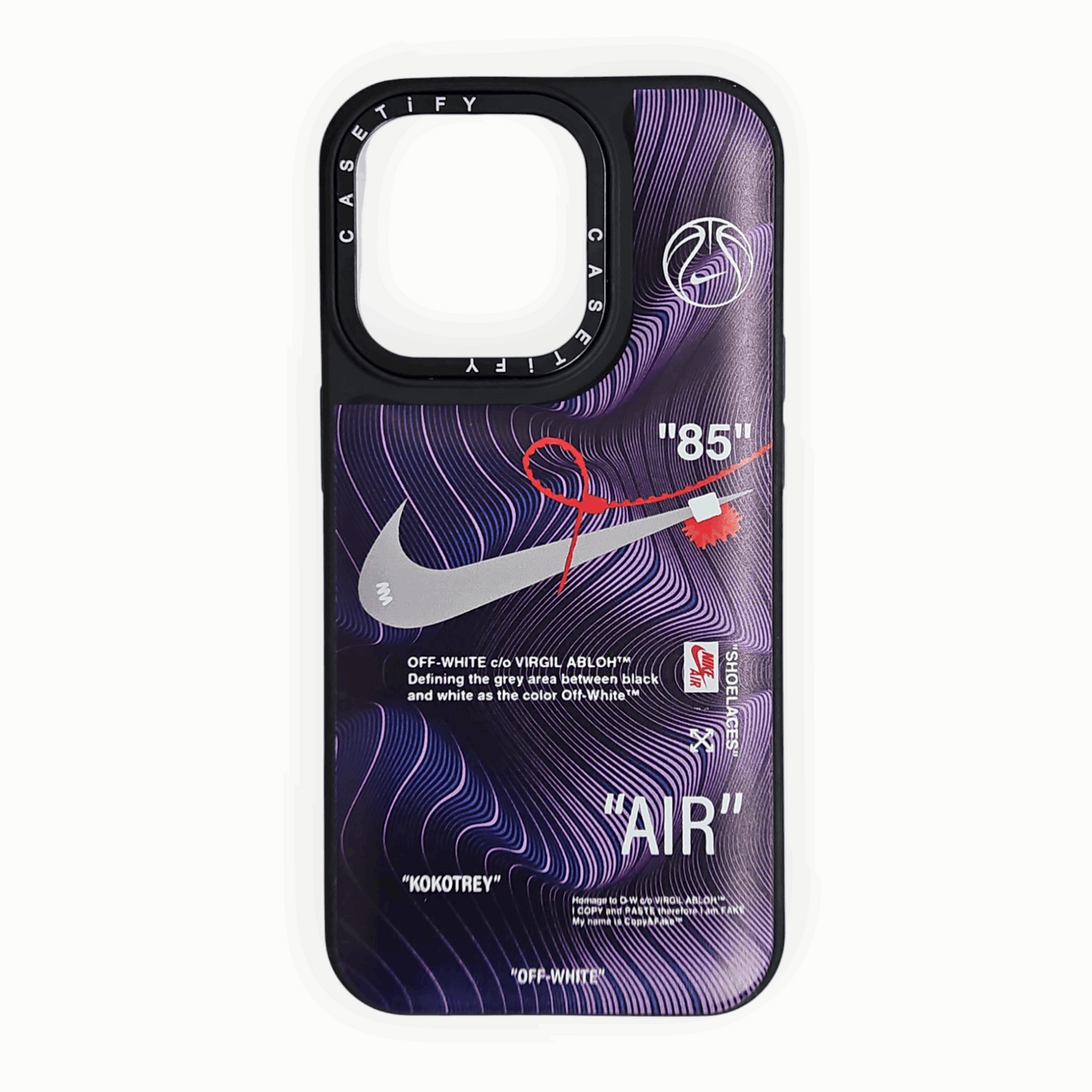 Premium Off-White x Nike-Inspired iPhone Case 14 Pro – Stylish and Protective Mixwix