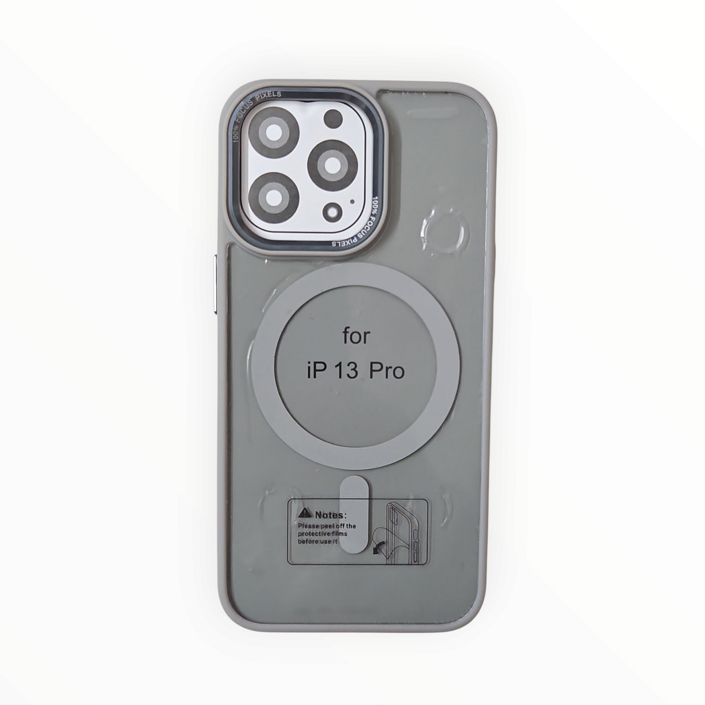 MagSafe-Compatible iPhone 16 Case – Shockproof Transparent Cover with Metal Ring Mixwix