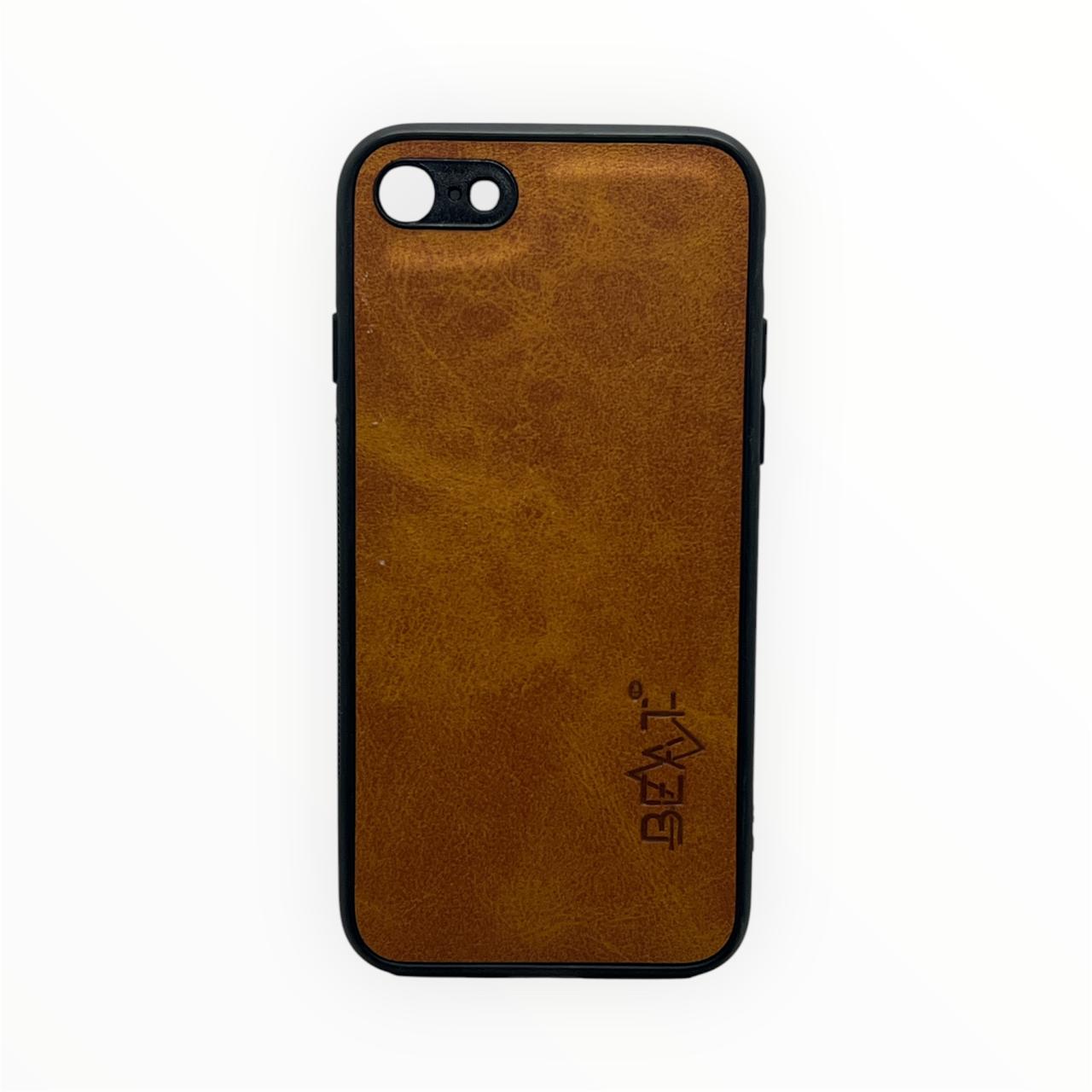 Vintage Tan Leather iPhone Case by BEAT® – Rugged Elegance