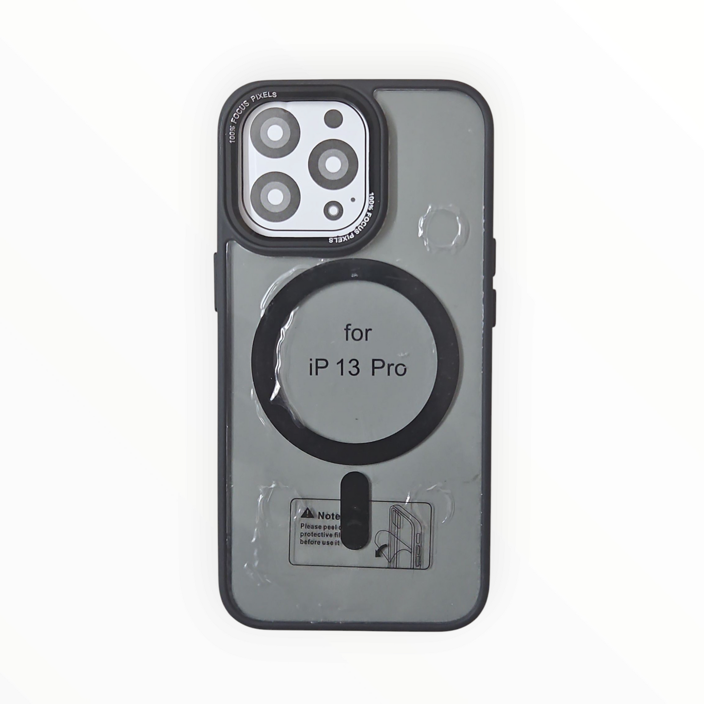 MagSafe-Compatible iPhone 16 Case – Shockproof Transparent Cover with Metal Ring Mixwix
