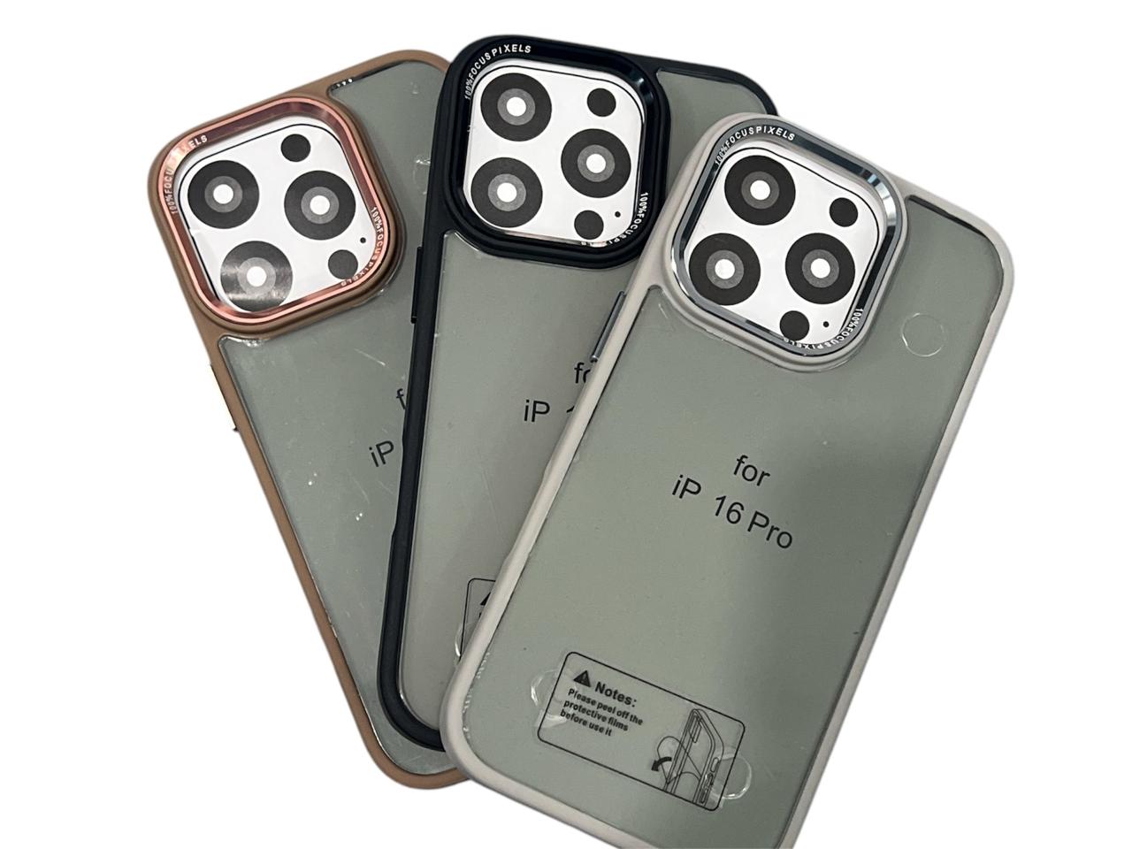 MagSafe-Compatible iPhone 16 Case – Shockproof Transparent Cover with Metal Ring Mixwix