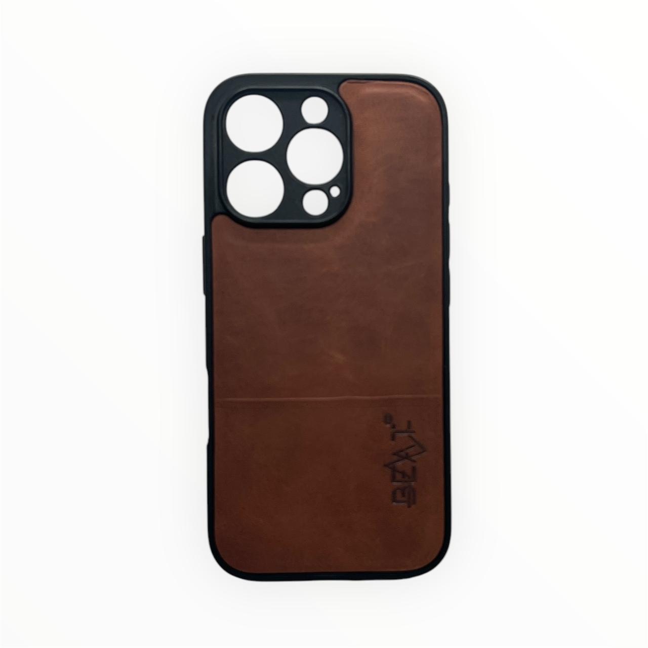 Vintage Tan Leather iPhone Case by BEAT® – Rugged Elegance