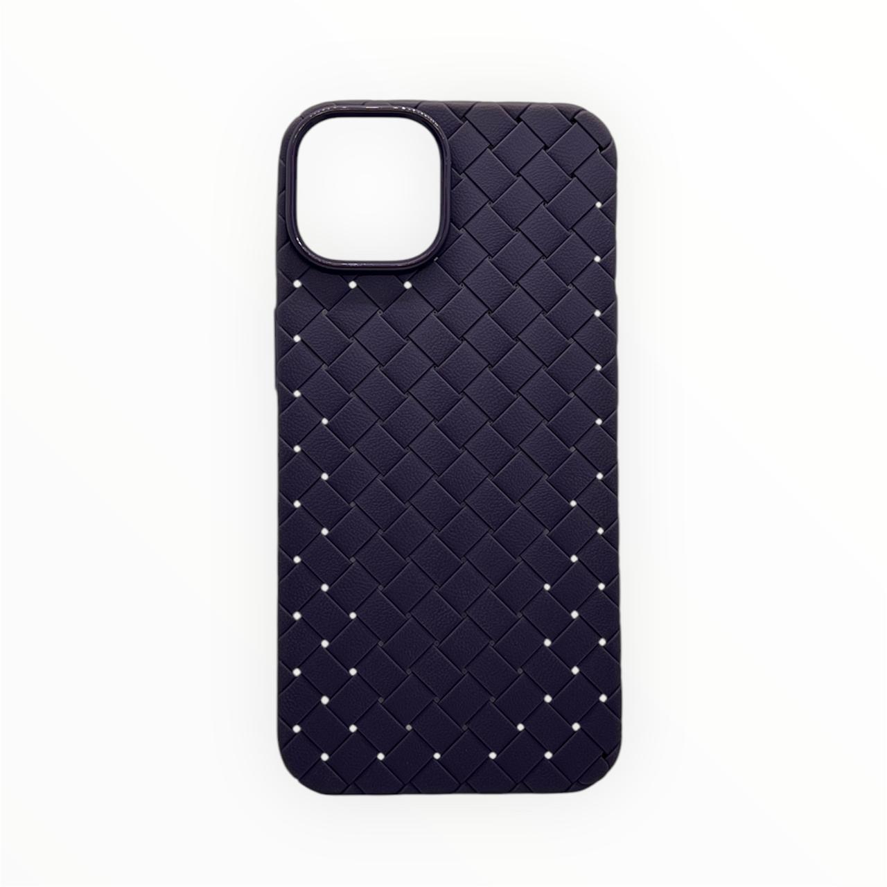 Premium Woven Texture Case for iPhone 14 Pro – Purple Edition