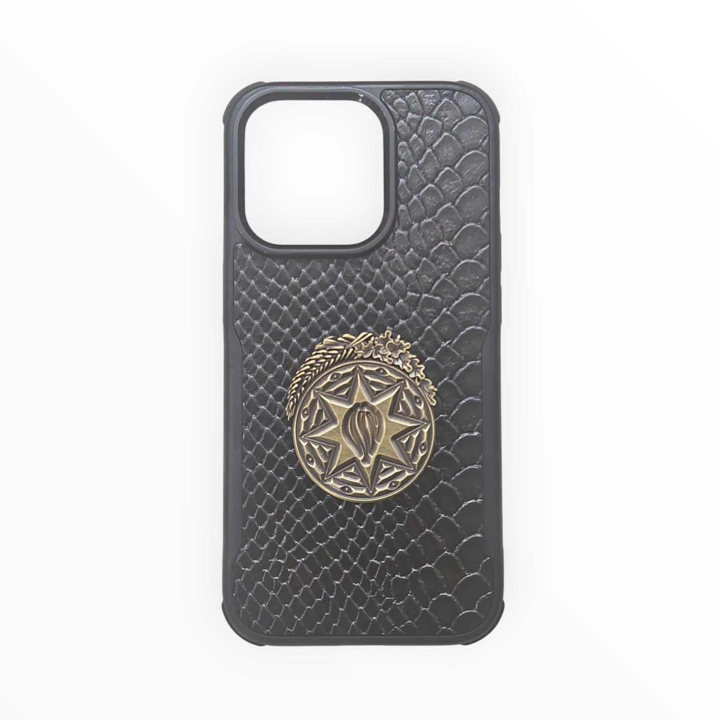 Serpent Scale iPhone Case with Metallic Compass Design Mixwix