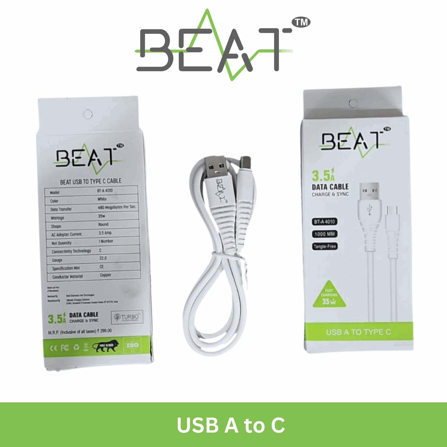 BEAT 35W Fast Charging USB-A to Type-C Cable Mixwix