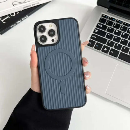 Rugged MagSafe Case with Textured Grip – Stylish Dual-Color Design Mobicases