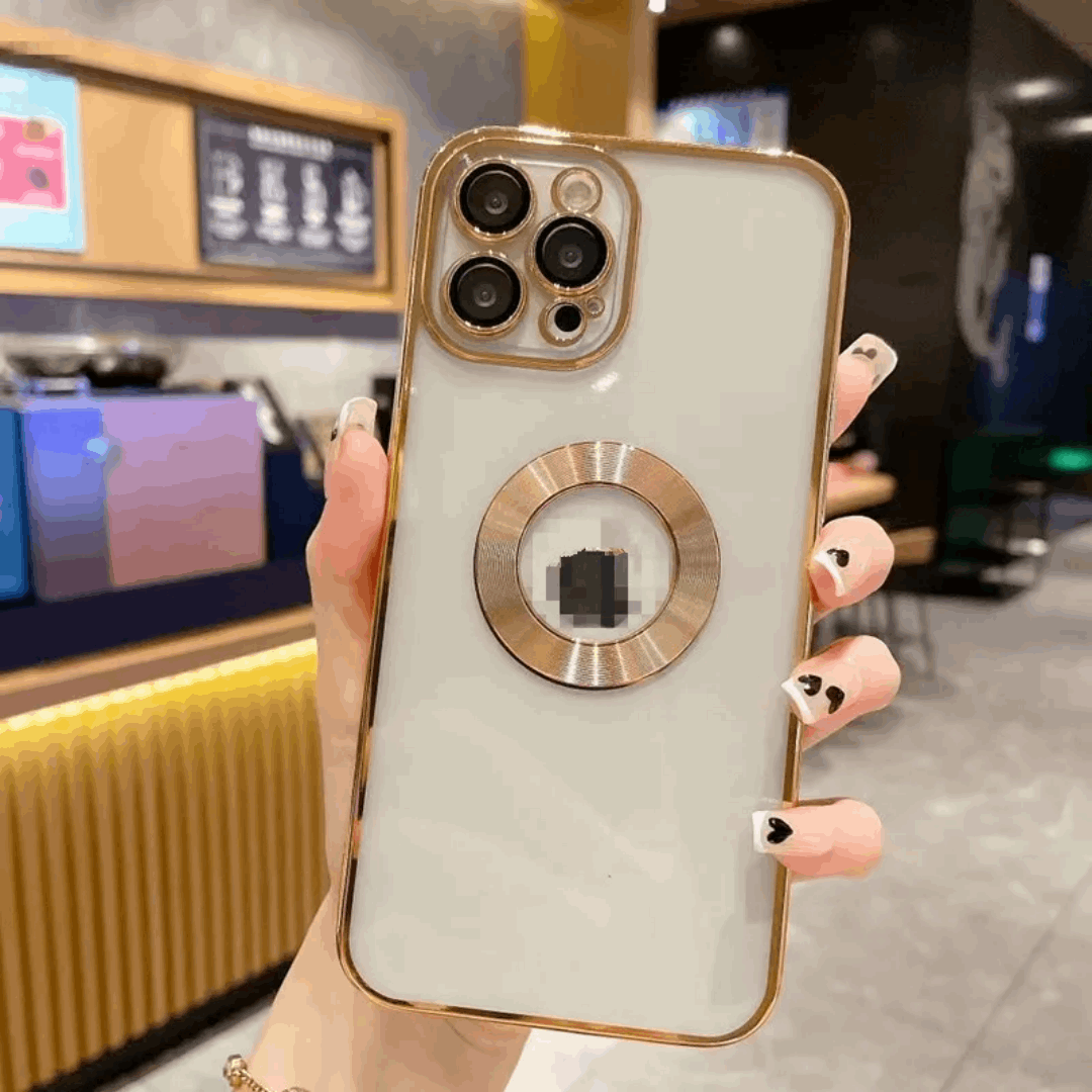 Luxury Transparent iPhone Case with Magnetic Ring with Frame Mixwix
