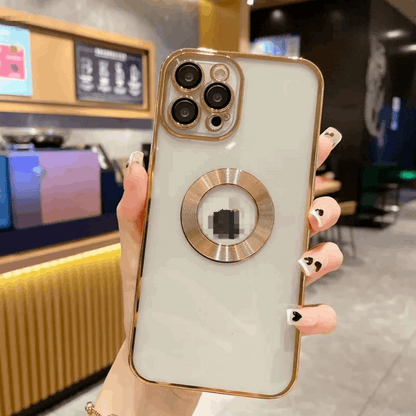 Luxury Transparent iPhone Case with Magnetic Ring with Frame Mixwix