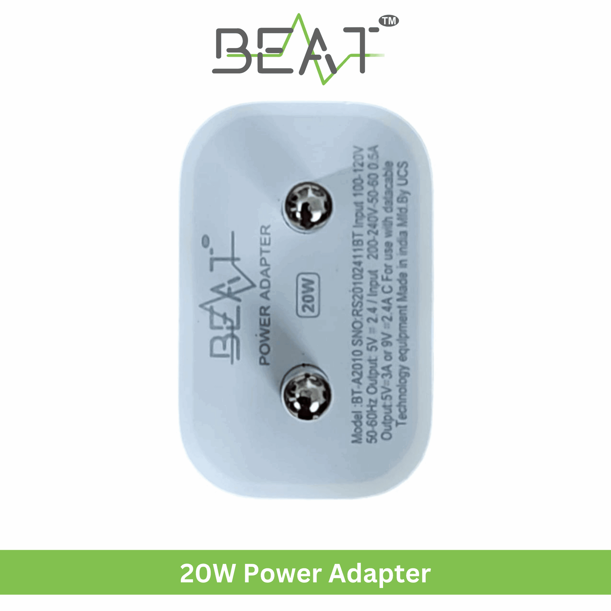 BEAT 20W Power Adapter with Type-C Port (3 Month Warranty) Mixwix