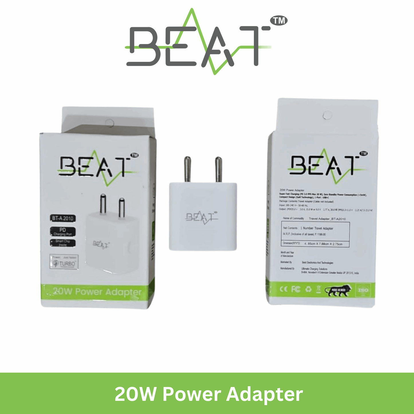 BEAT 20W Power Adapter with Type-C Port (3 Month Warranty) Mixwix