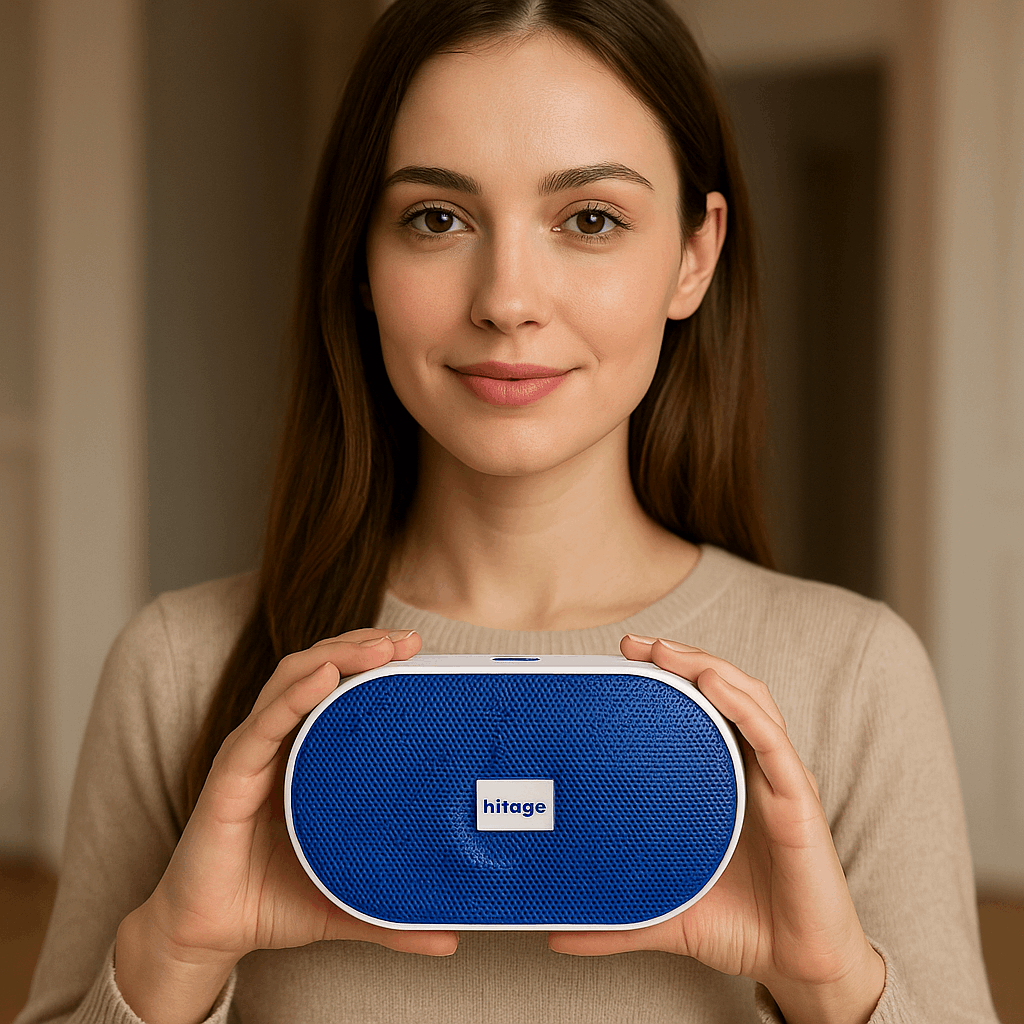 Hitage Crystal BT-5.0 Portable Bluetooth Speaker – Premium Sound, Compact Design