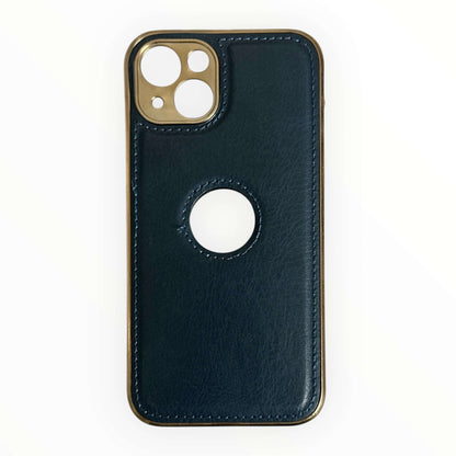 Premium Leather iPhone 13 Case with Gold Detailing My Store