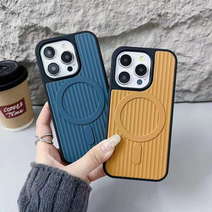 Rugged MagSafe Case with Textured Grip – Stylish Dual-Color Design Mobicases