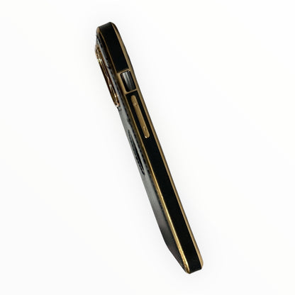 Premium Leather iPhone 13 Case with Gold Detailing My Store