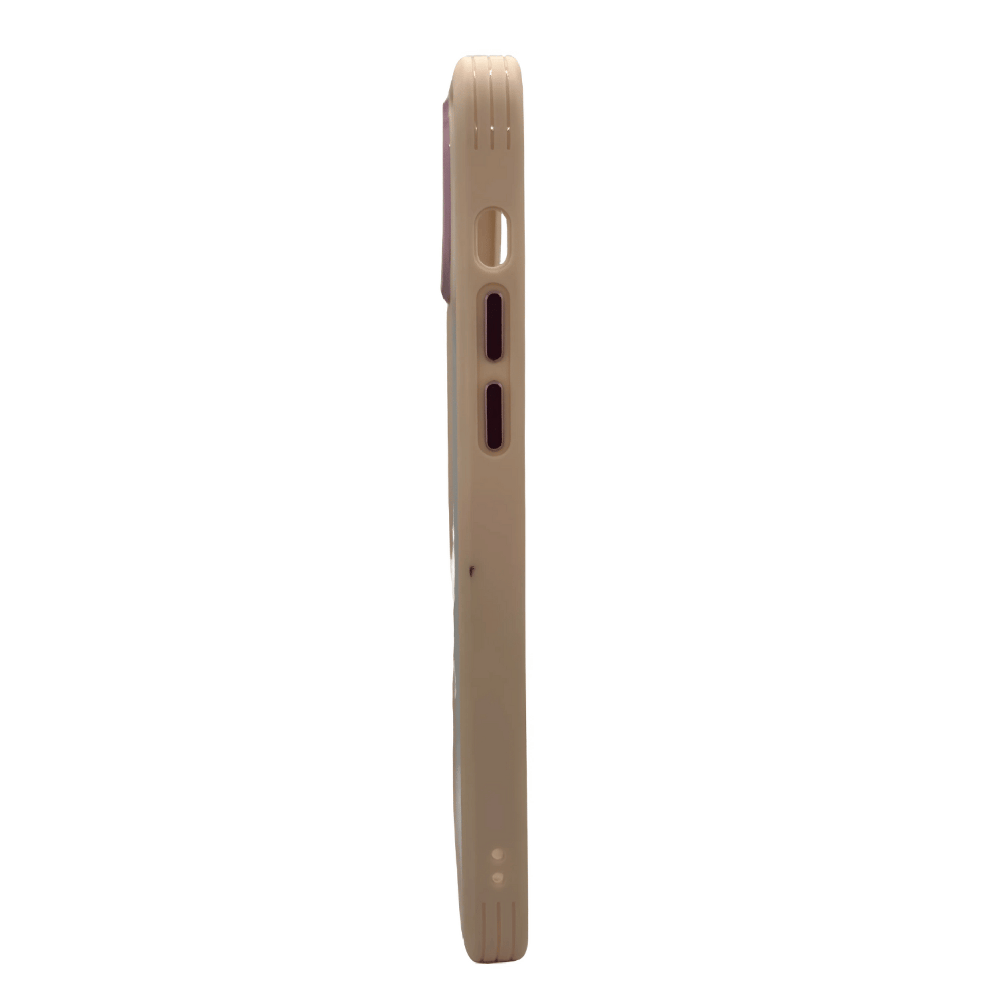 Slim Transparent Protective Case with Peach Border My Store