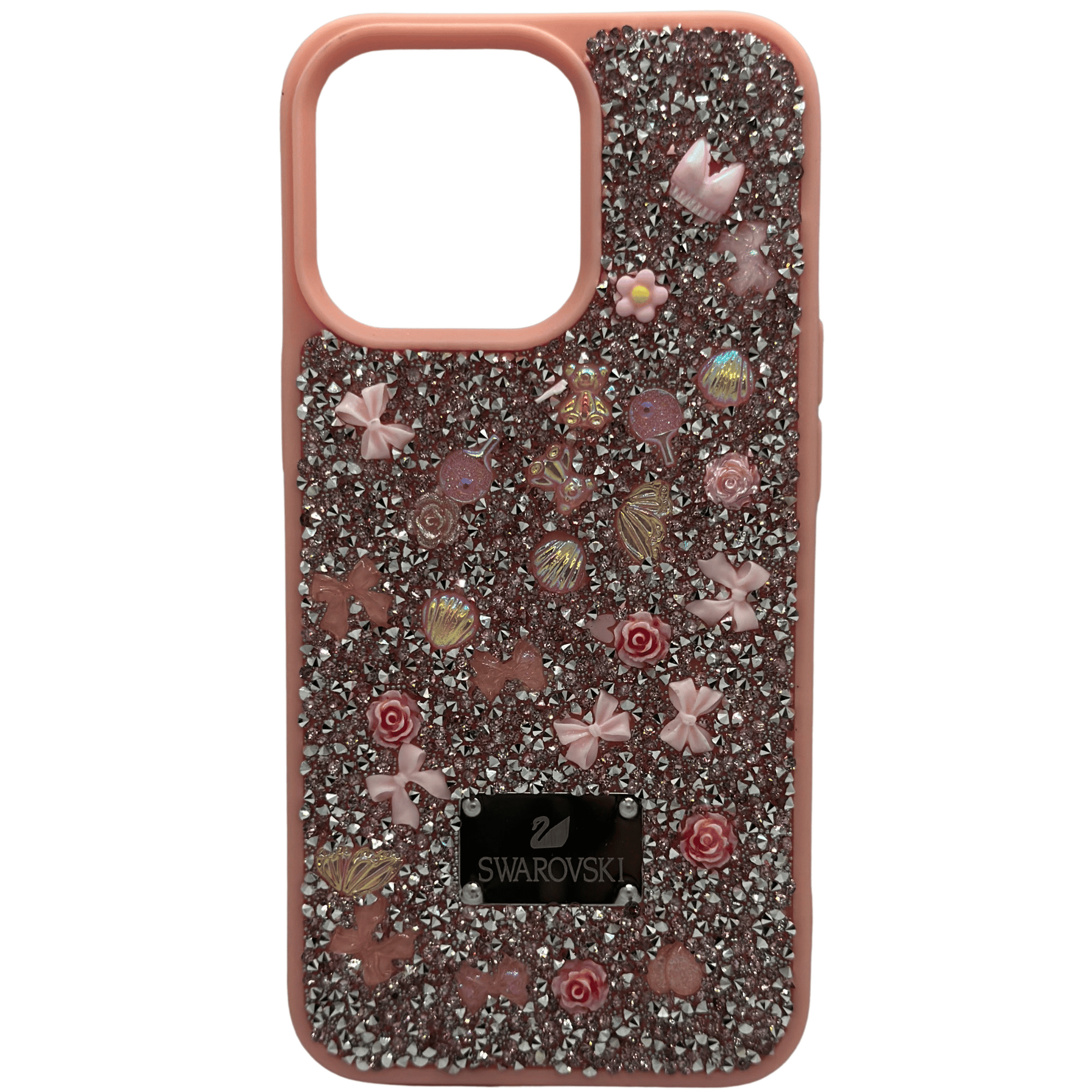 Swarovski Pink Crystal Embellished Phone Case – Stylish and Elegant Protective Cover My Store