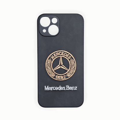 Luxury Mercedes-Benz Embroidered Case for iPhone – Premium Car Logo Cover