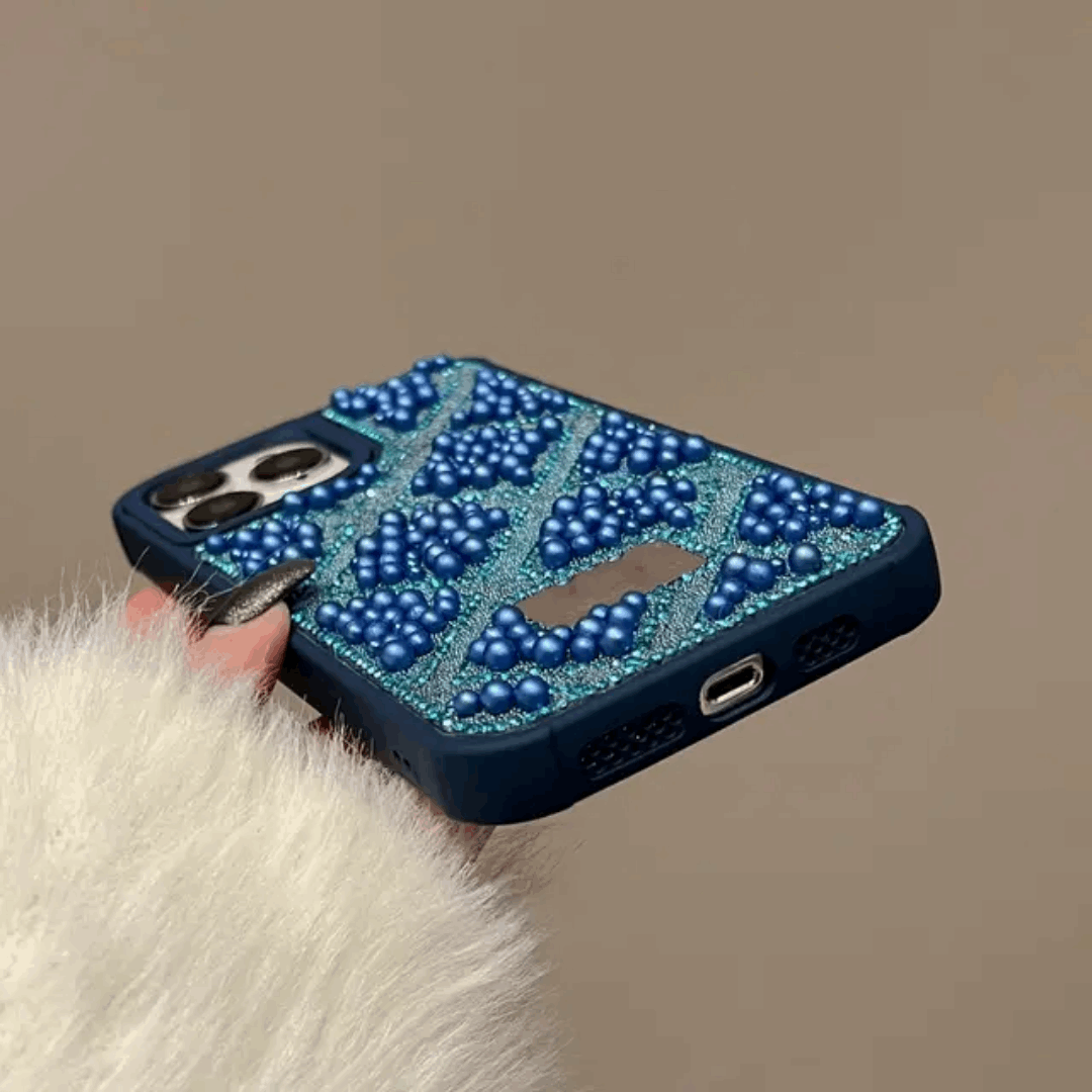 Swarovski Pearl and Crystal Embellished iPhone Case – Pink Glitter My Store