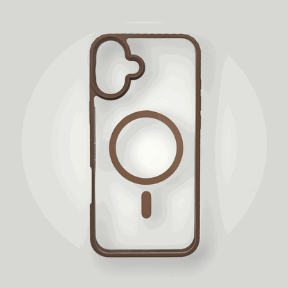 MagSafe Transparent Back Case for iPhone – Shockproof, Stylish Border (3 Colors) Mixwix