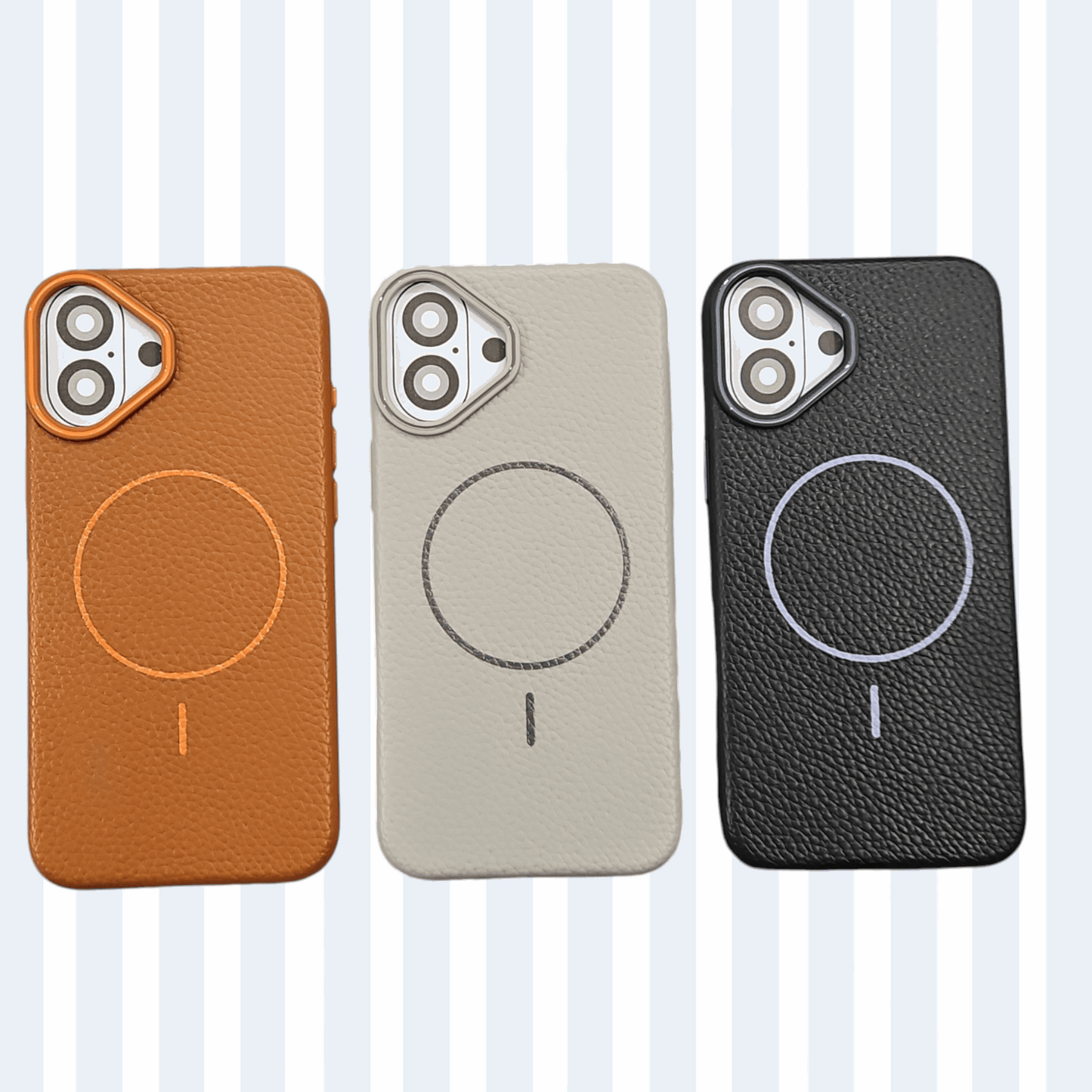 Elegant Pebbled Leather MagSafe Case for iPhone – Sleek & Professional Finish Mixwix