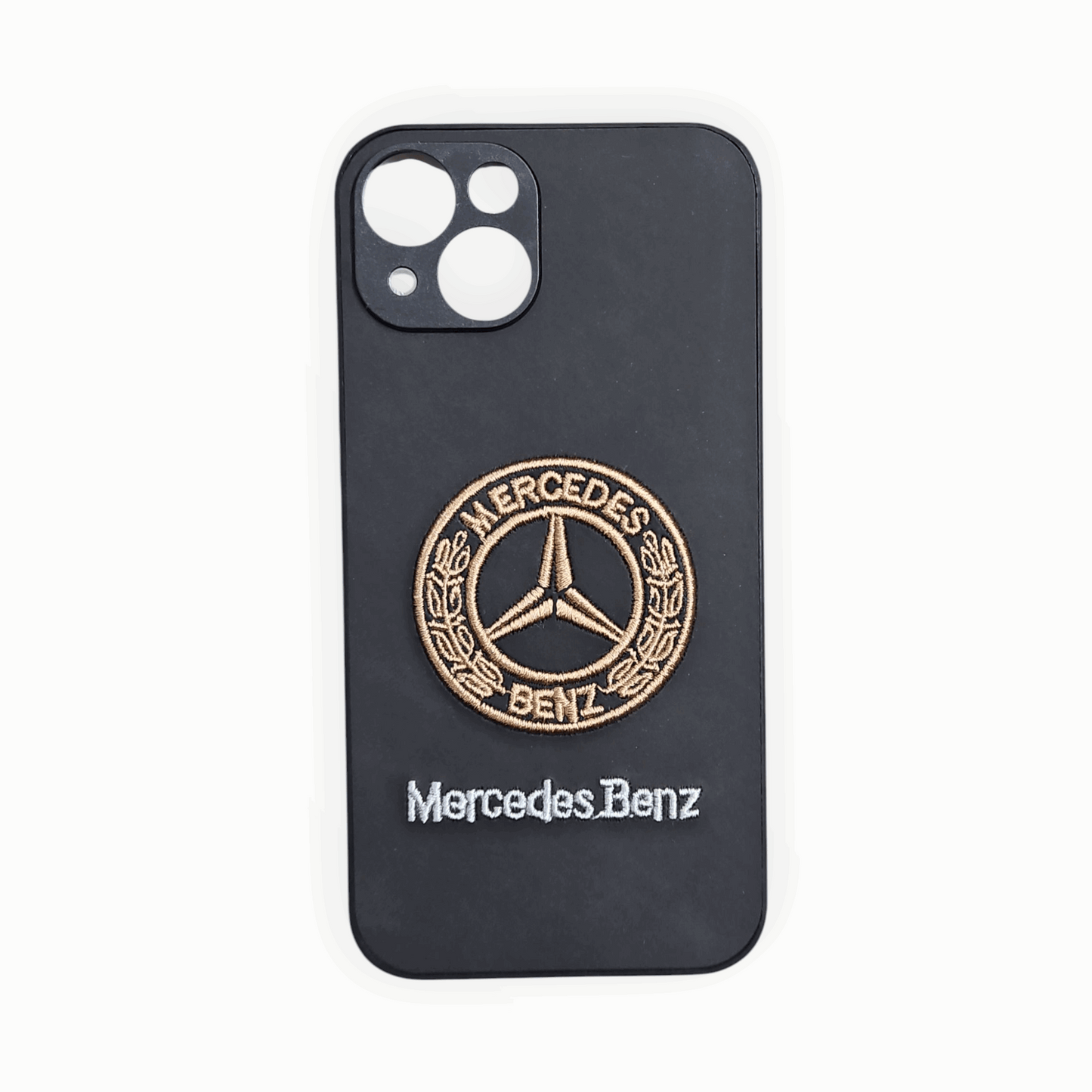Luxury Mercedes-Benz Embroidered Case for iPhone – Premium Car Logo Cover