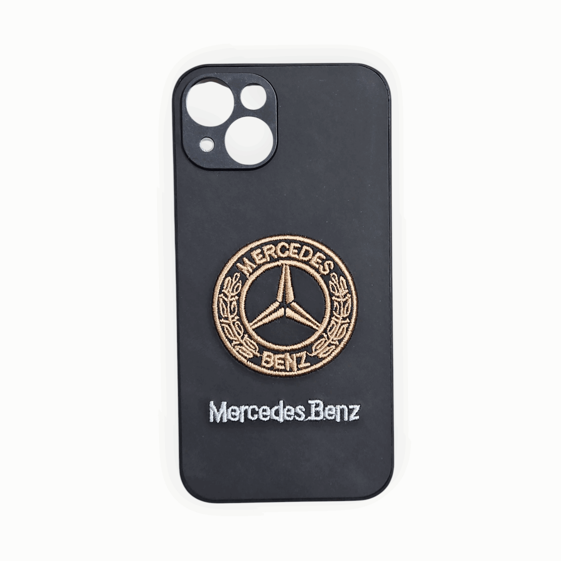 Luxury Mercedes-Benz Embroidered Case for iPhone – Premium Car Logo Cover