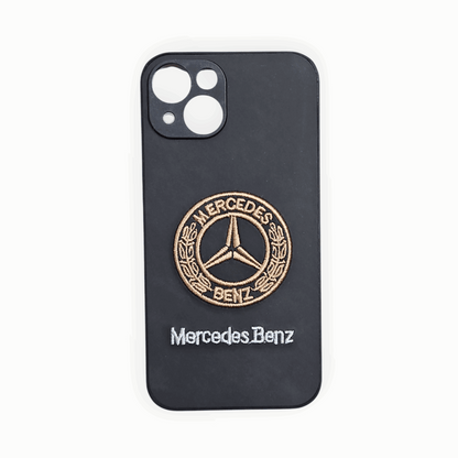 Luxury Mercedes-Benz Embroidered Case for iPhone – Premium Car Logo Cover