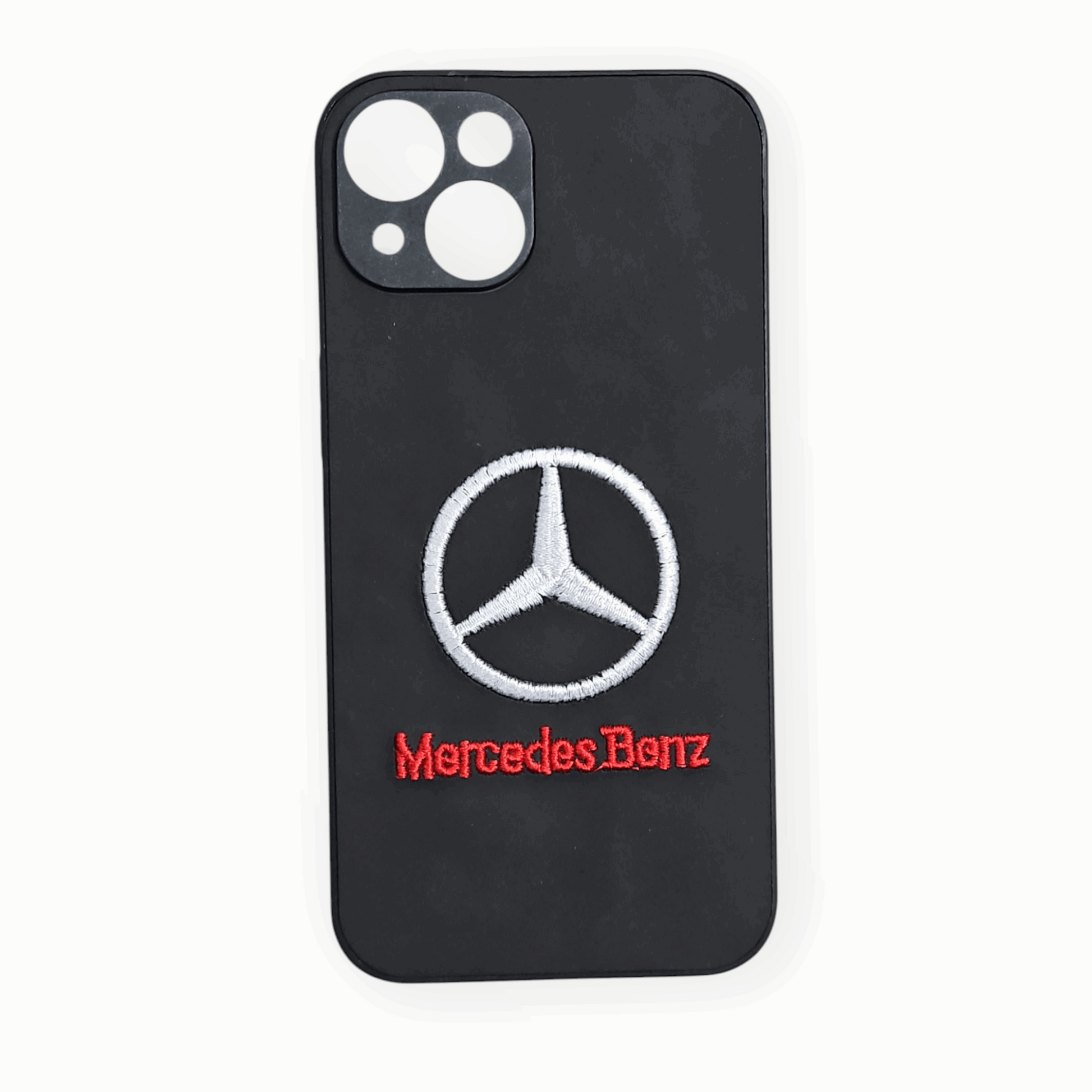 Luxury Mercedes-Benz Embroidered Case for iPhone – Premium Car Logo Cover