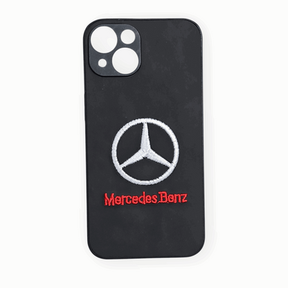 Luxury Mercedes-Benz Embroidered Case for iPhone – Premium Car Logo Cover