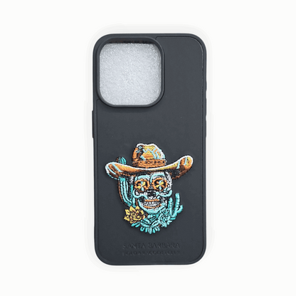 Skull Cowboy iPhone 15 Pro Case - Western Skeleton Cover Mixwix